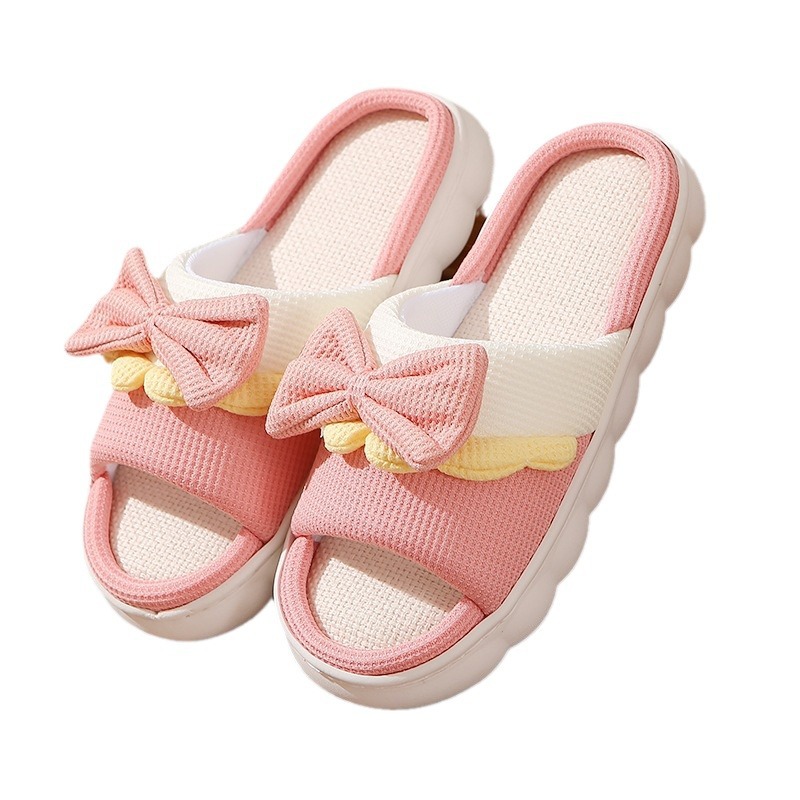 Women's Breathable Linen Open-Toe Slippers 6
