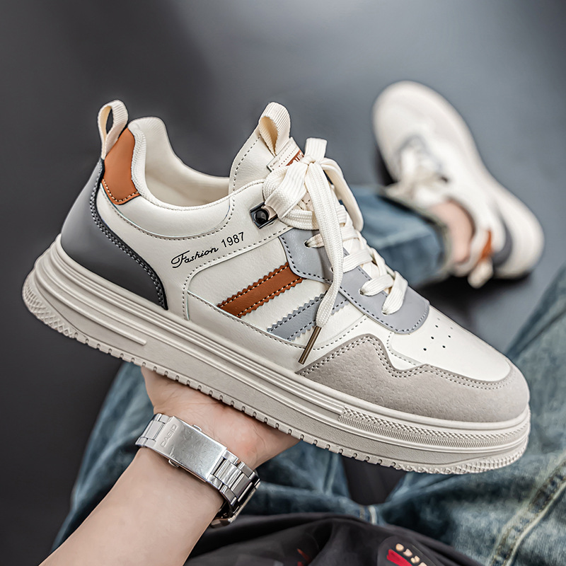 Zapatos casuales de hombre con cordones transpirables estilo color block 3