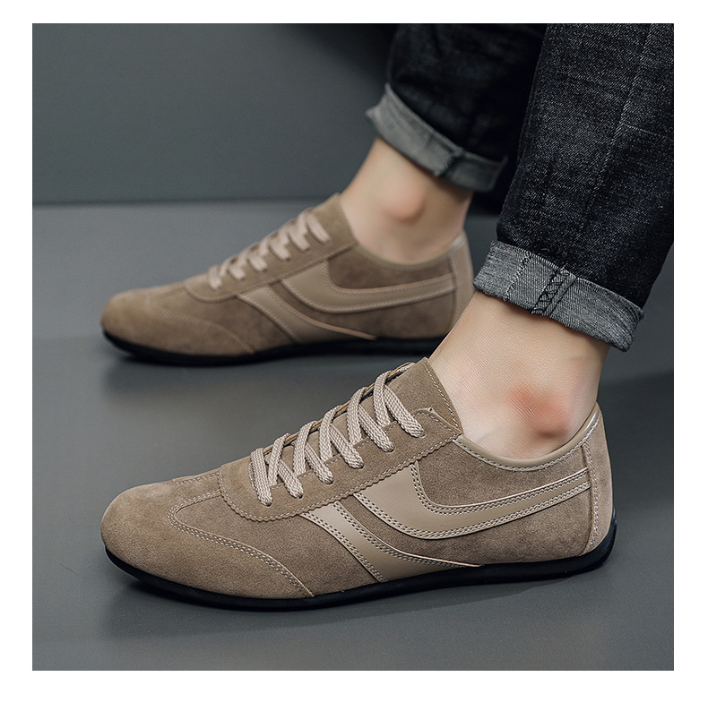 Klassische Herren-Freizeitschuhe aus Wildlederimitat mit Schnürung detail 7