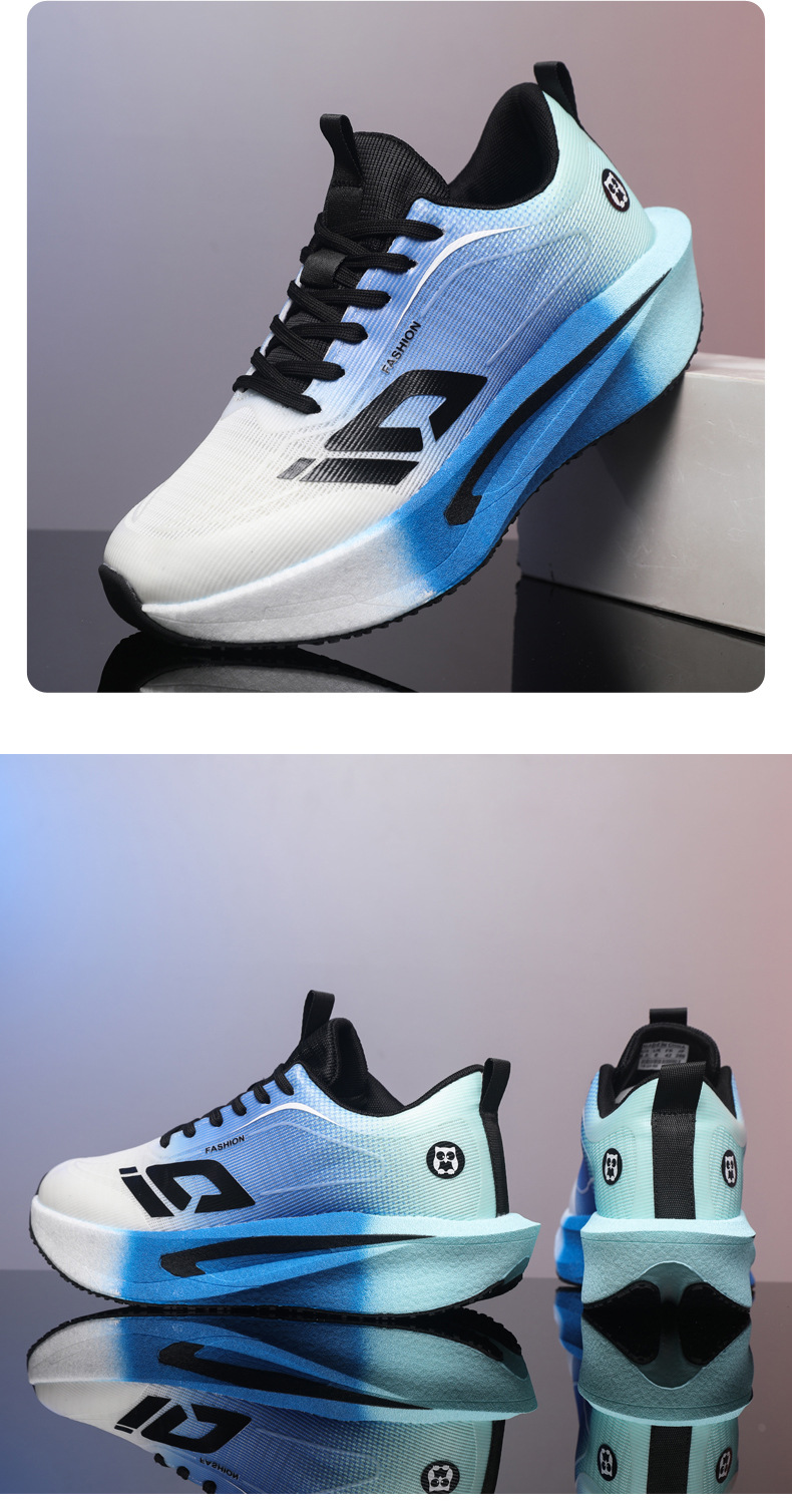 Scarpe da corsa traspiranti in mesh da uomo con suola platform ammortizzata detail 15