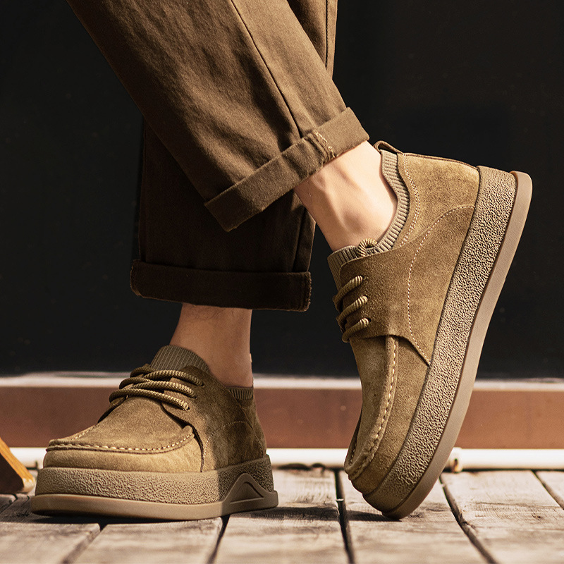 Men's Suede Cushioned Lace-Up Casual Shoes detail 1