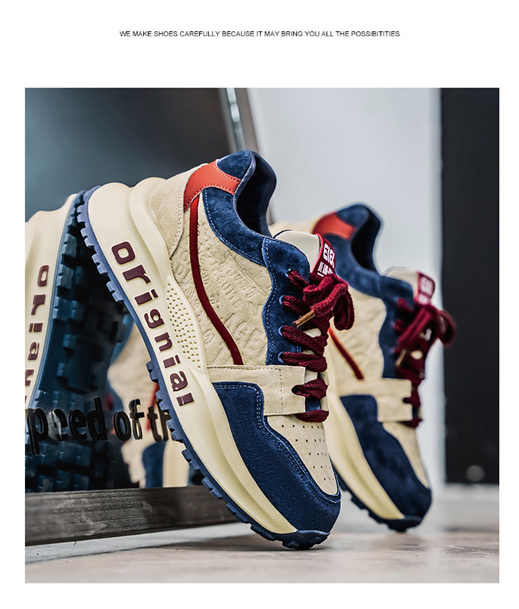 Men's Colorblock Cushioned Platform Casual Shoes detail 8