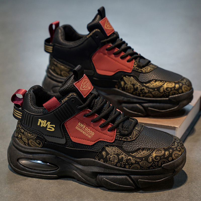 Sneakers stringate da uomo con plateau e suola ammortizzata 4
