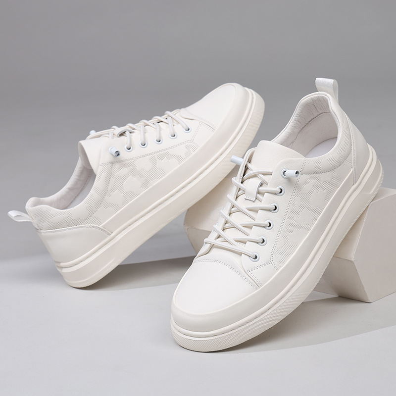 Men's Leather Cushioned Platform Casual Shoes detail 3