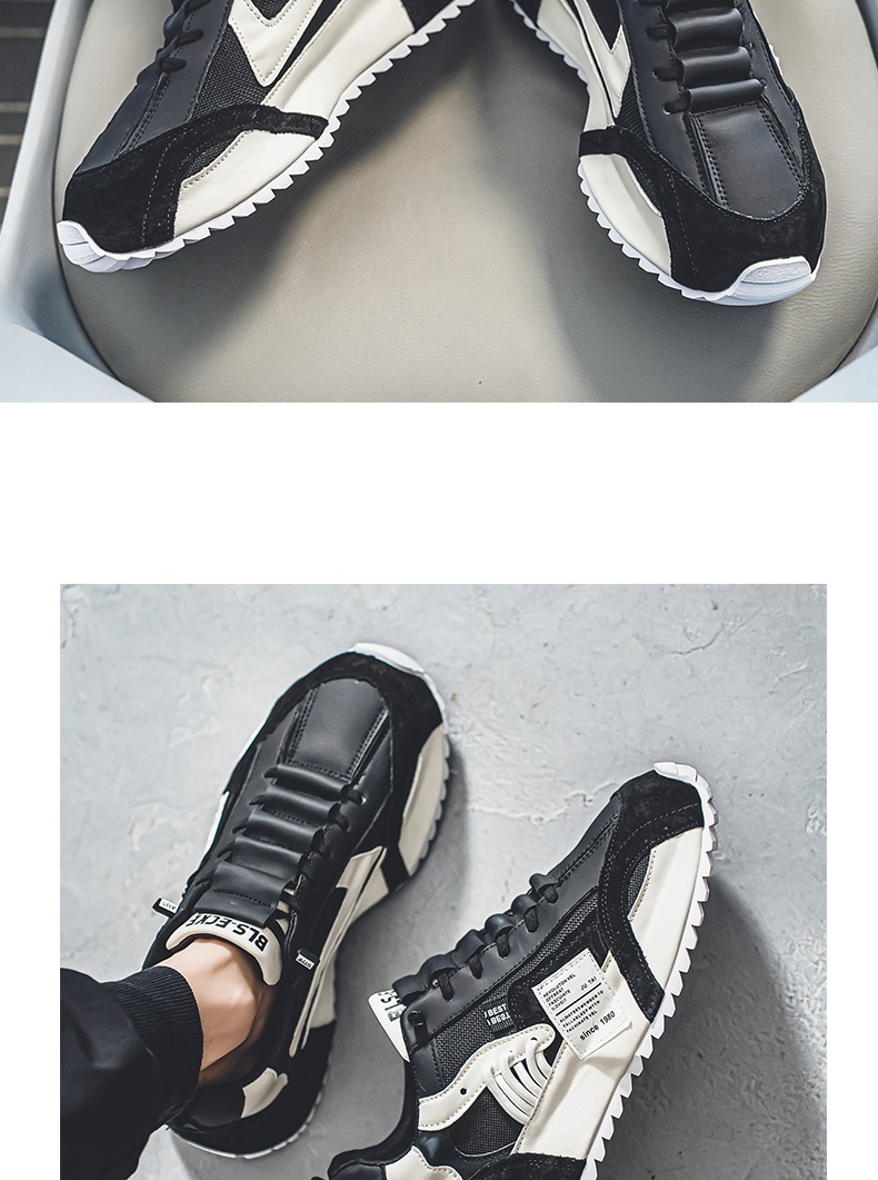 Zapatillas casual de hombre transpirables con cordones y diseño color block detail 17