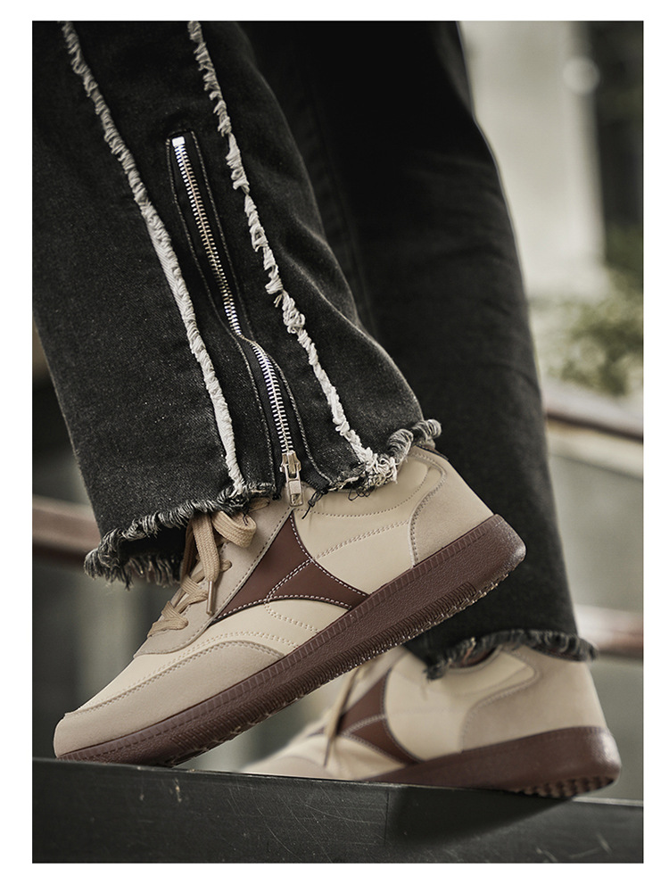 Zapatos casuales de hombre transpirables con cordones y diseño color block detail 15