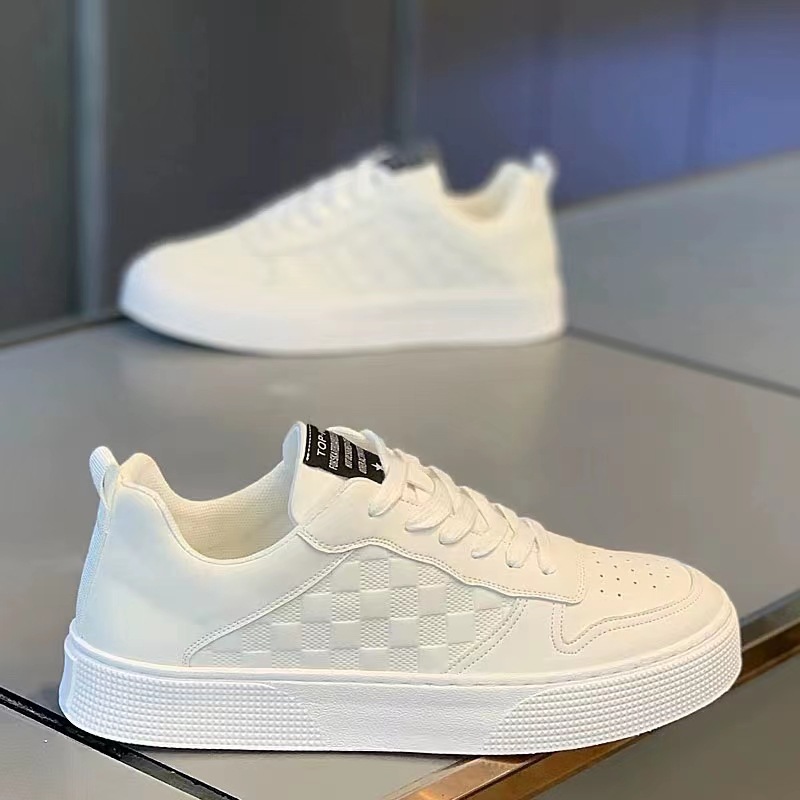Unisex Lace-Up PU Leather Casual Sneakers 5