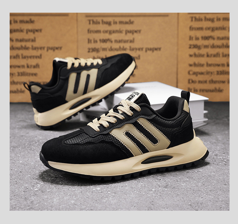 Scarpe casual da uomo ammortizzate e traspiranti con design color block detail 8