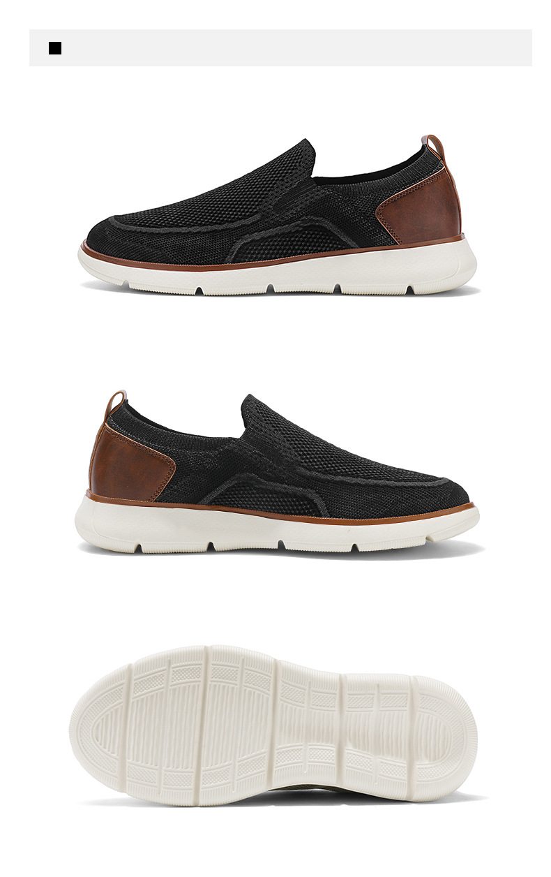 Atmungsaktive Strick-Slip-On-Freizeitschuhe für Herren detail 15
