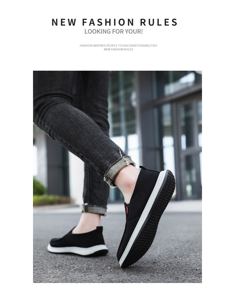 Men's Breathable Canvas Slip-On Casual Shoes detail 17