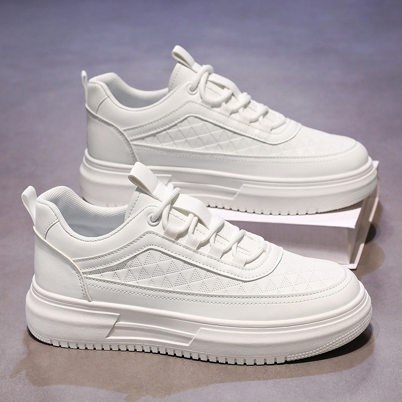 Men's Platform Lace-Up PU Leather Casual Shoes 4