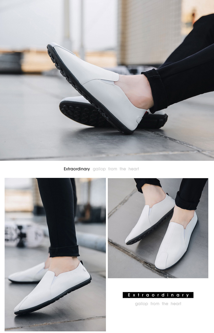 Men's Lightweight Slip-On PU Leather Casual Shoes detail 14