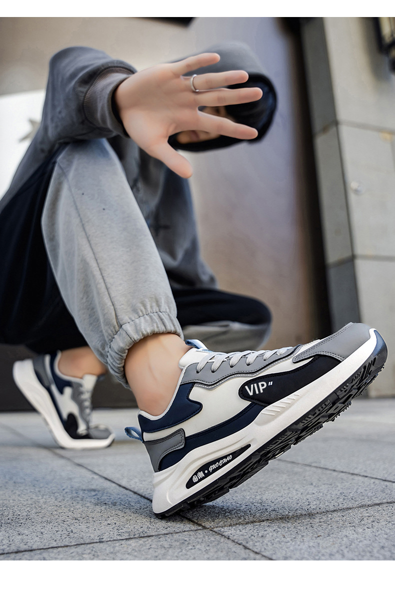 Scarpe casual da uomo stringate e ammortizzate con motivo color block detail 5