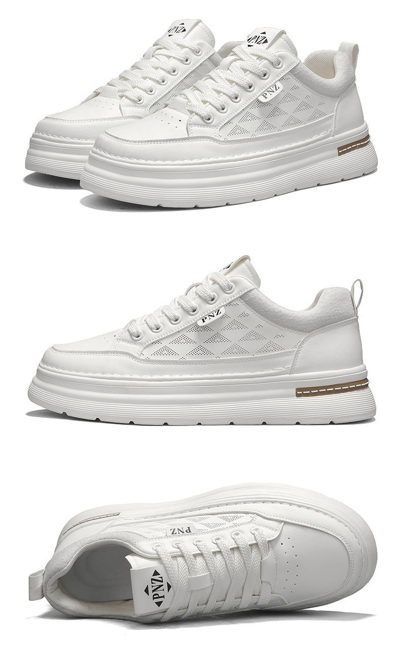 Leichte Plateau-Freizeitschuhe für Herren mit Schnürung detail 8