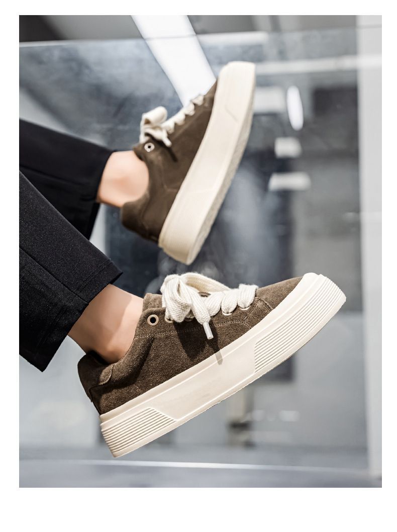 Plateau-Freizeitschuhe für Herren mit dicken Schnürsenkeln detail 9