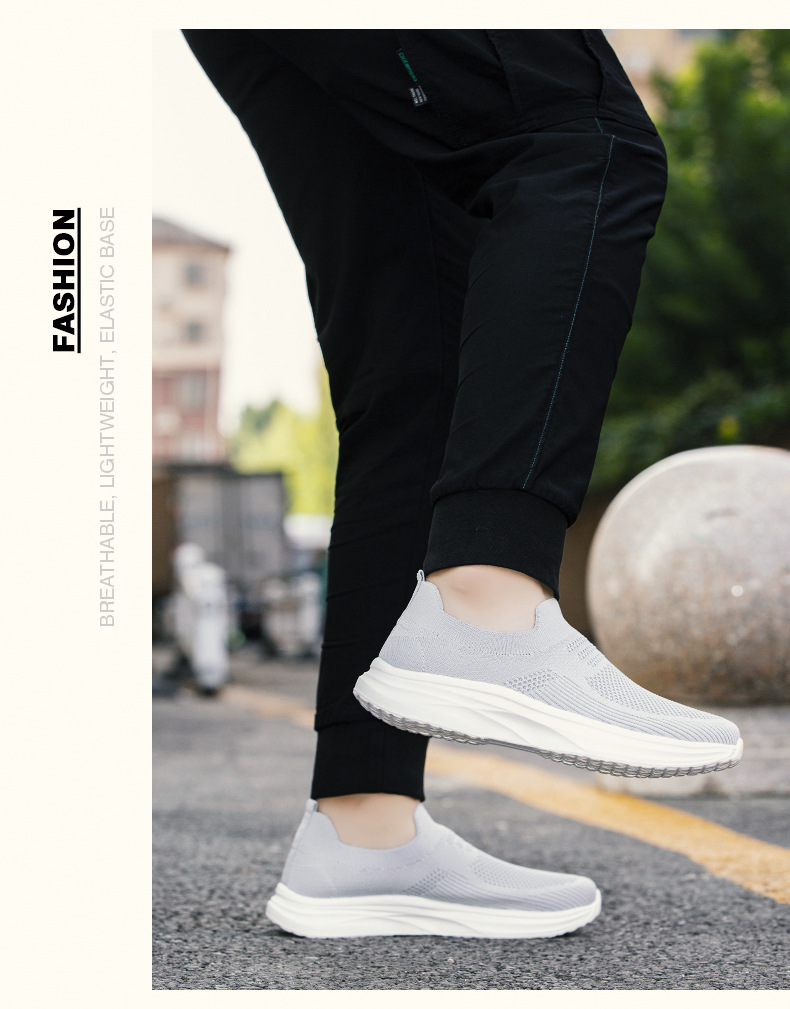Men's Breathable Knit Slip-On Casual Shoes detail 2