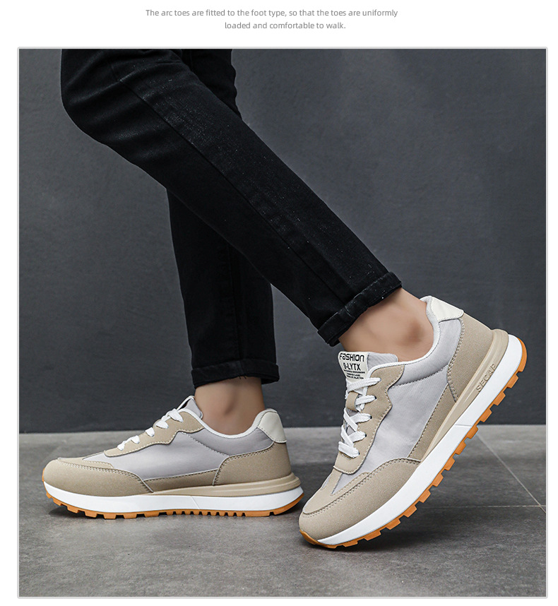 Scarpe casual stringate da uomo traspiranti in colorblock detail 2