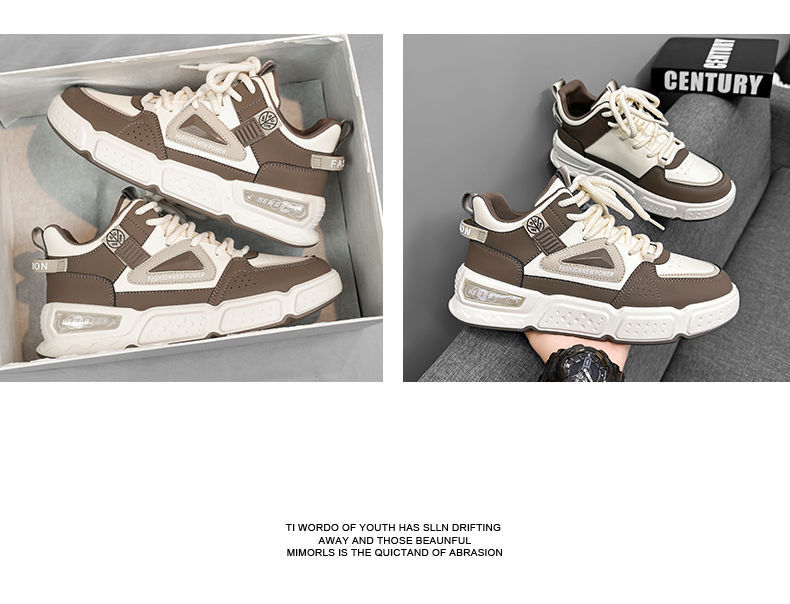 Men's Colorblock Cushioned Lace-Up Casual Shoes detail 19
