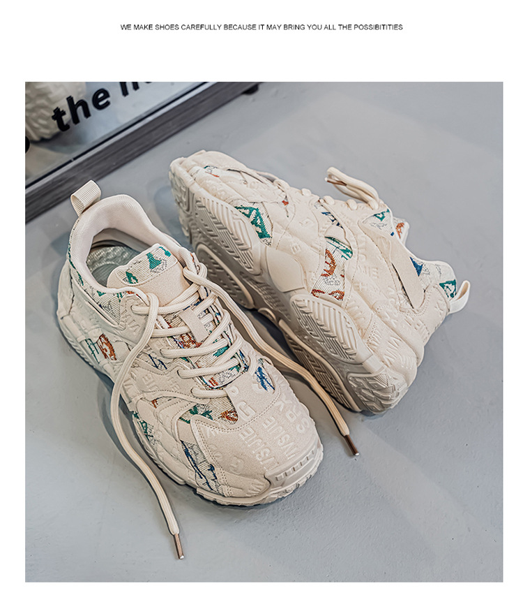 Gepolsterte Plateau-Freizeitschuhe für Herren mit Schnürung detail 8