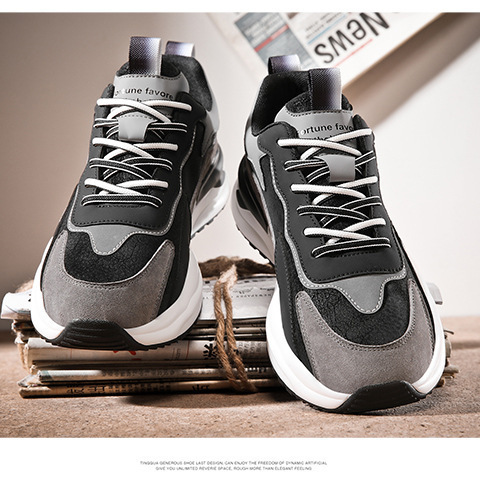 Sneakers casual da uomo stringate e ammortizzate con motivo colorblock detail 5