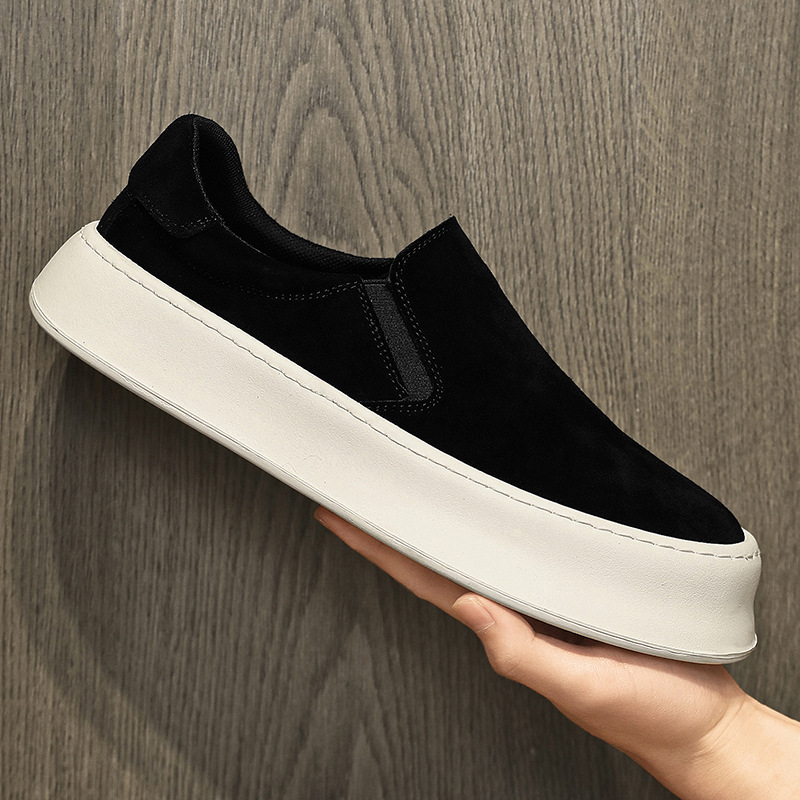 Herren Plateau-Slip-On-Freizeitschuhe aus Wildleder-Optik 5