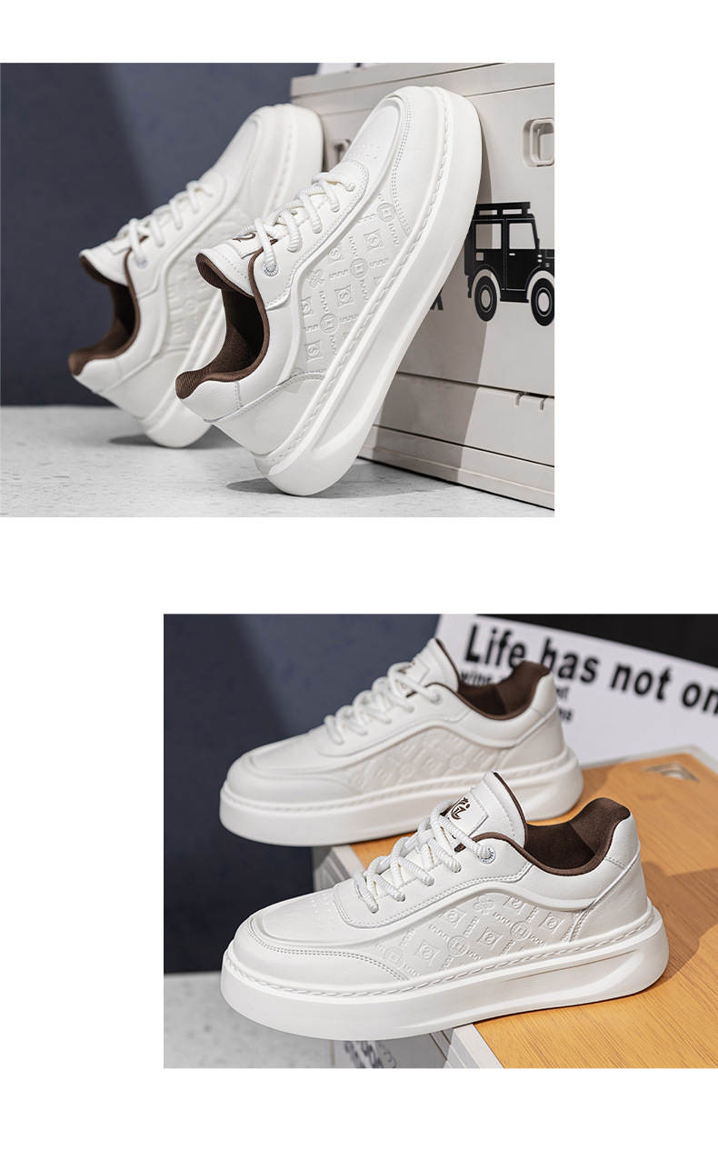 Herren Plateau-Freizeitschuhe zum Schnüren detail 9