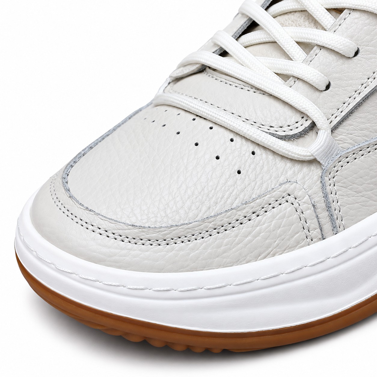 Men's Breathable Full-Grain Leather Low-Top Casual Shoes 8