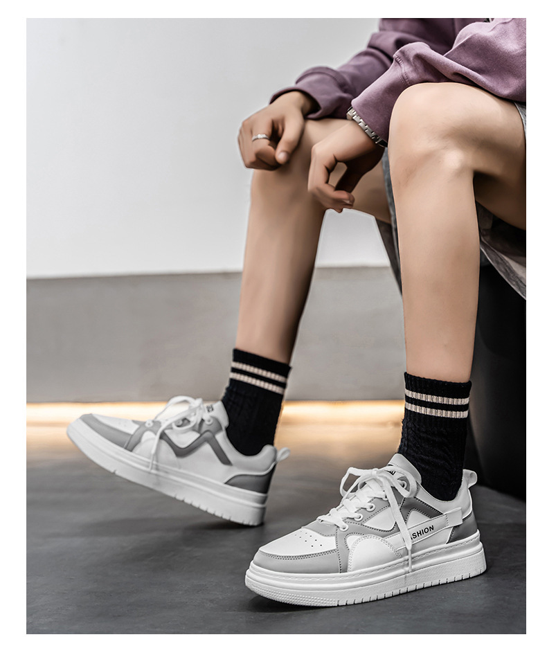 Men's Colorblock Lace-Up Casual Shoes detail 15