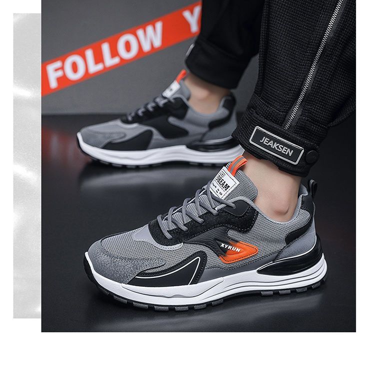 Atmungsaktive Mesh-Laufschuhe für Herren zum Schnüren detail 5