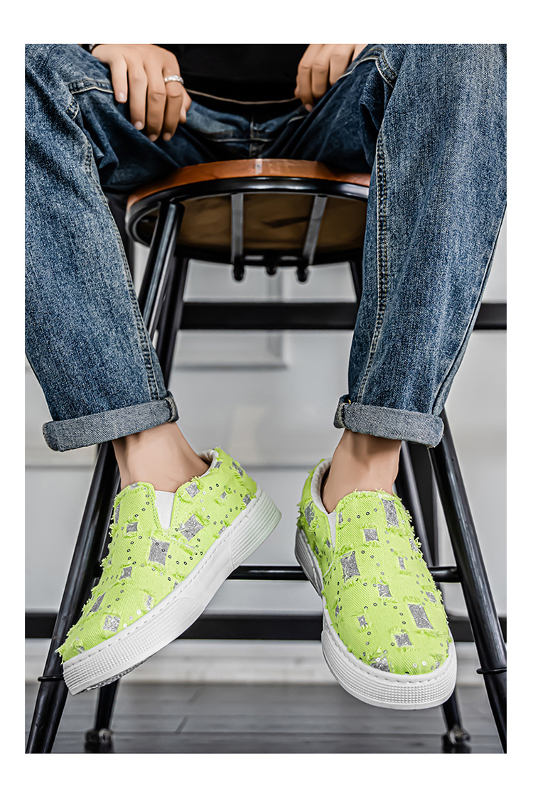Atmungsaktive Canvas-Slip-On-Freizeitschuhe für Herren detail 11