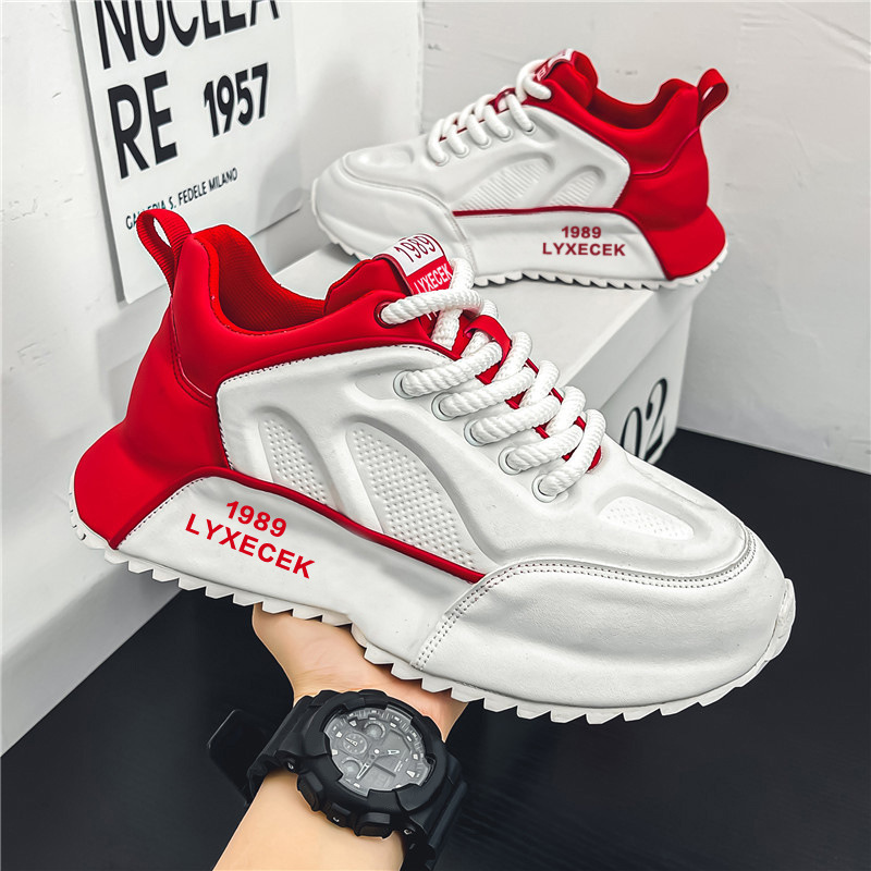 Sneakers casual stringate da uomo color block 4