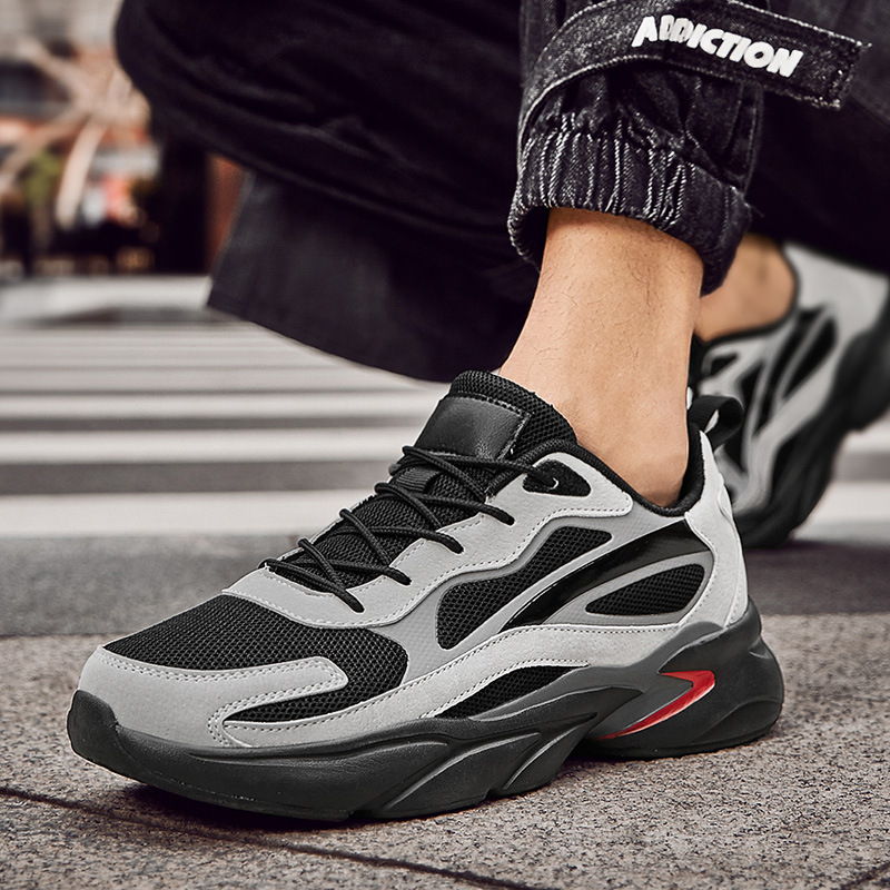 Atmungsaktive Chunky Plateau-Sneaker aus Mesh für Herren 5