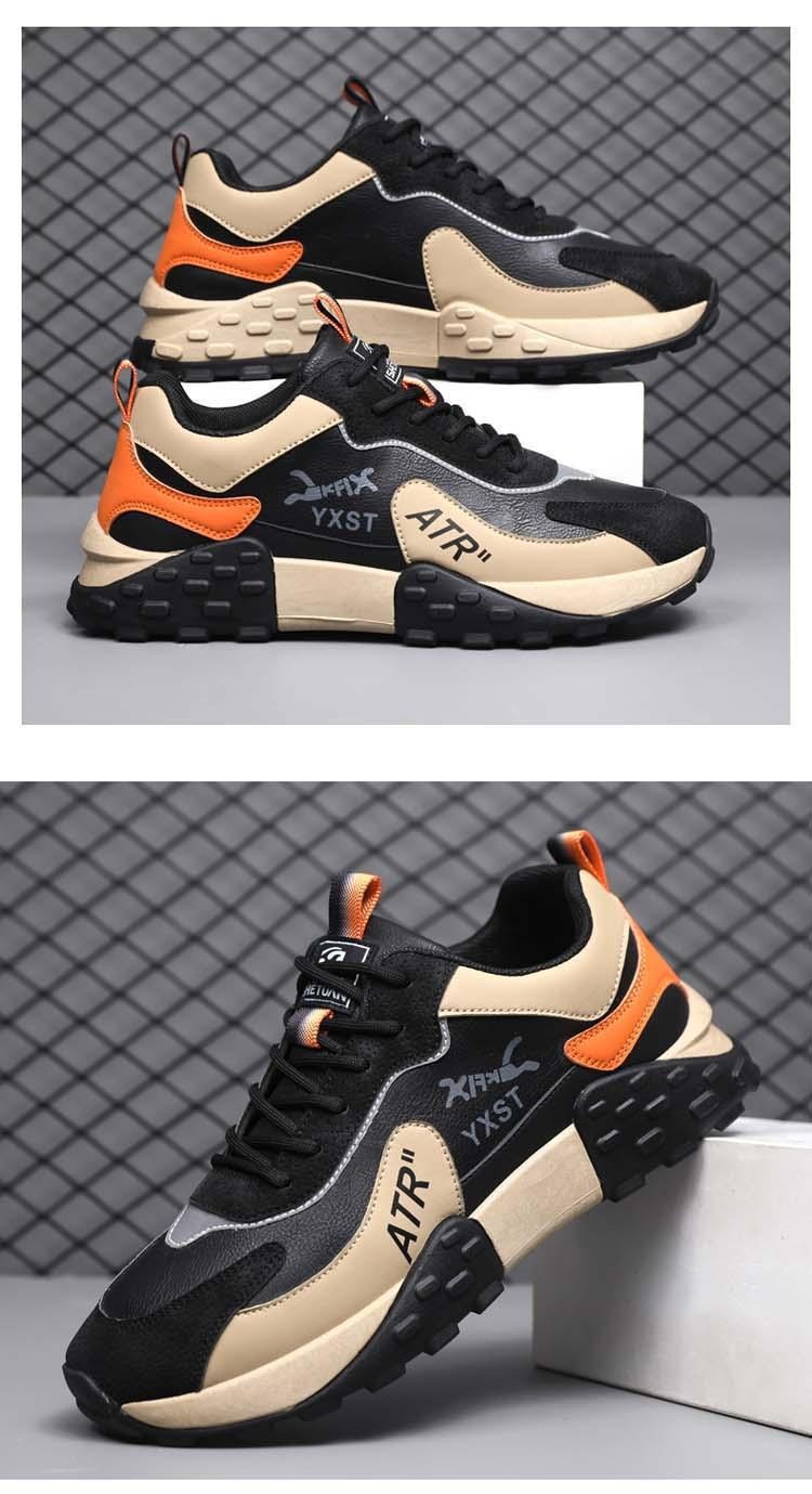 Chaussures casual pour homme à lacets et semelle amortissante, color-block detail 8