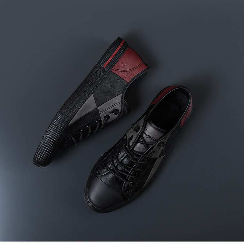 Chaussures casual plates à lacets pour hommes style color-block detail 3