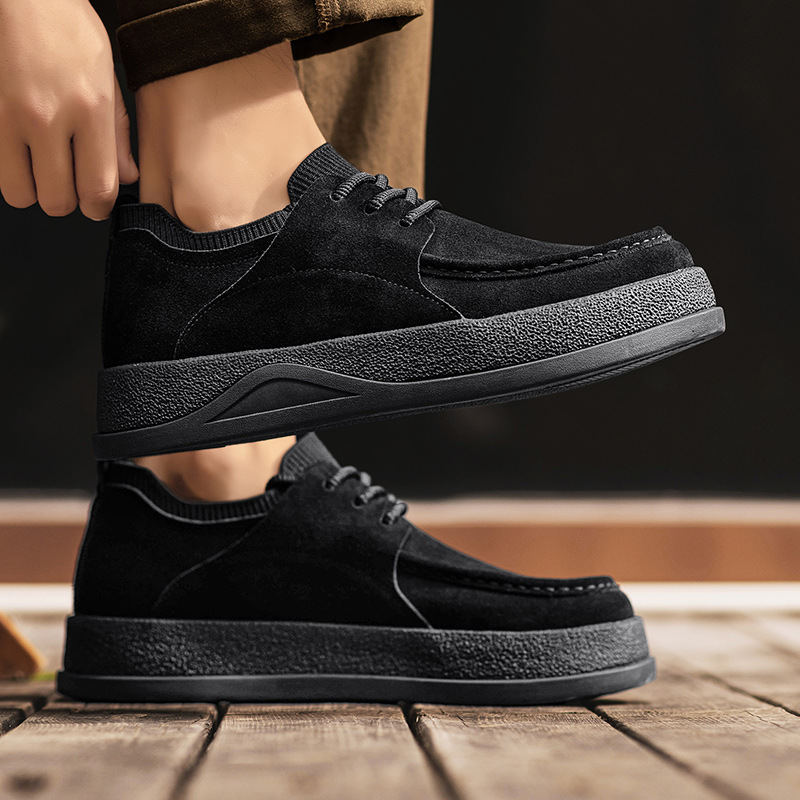 Men's Suede Cushioned Lace-Up Casual Shoes detail 9