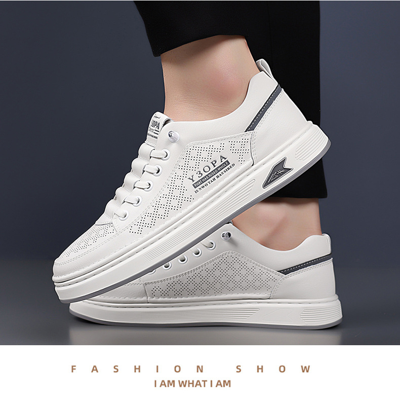 Atmungsaktive Herren-Freizeitschuhe mit Perforation & Schnürung detail 6