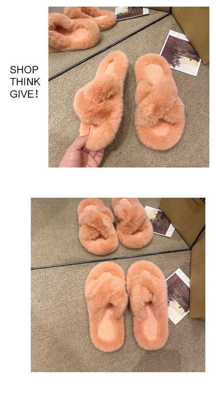 Women's Cozy Plush Open-Toe Flat Slippers detail 18