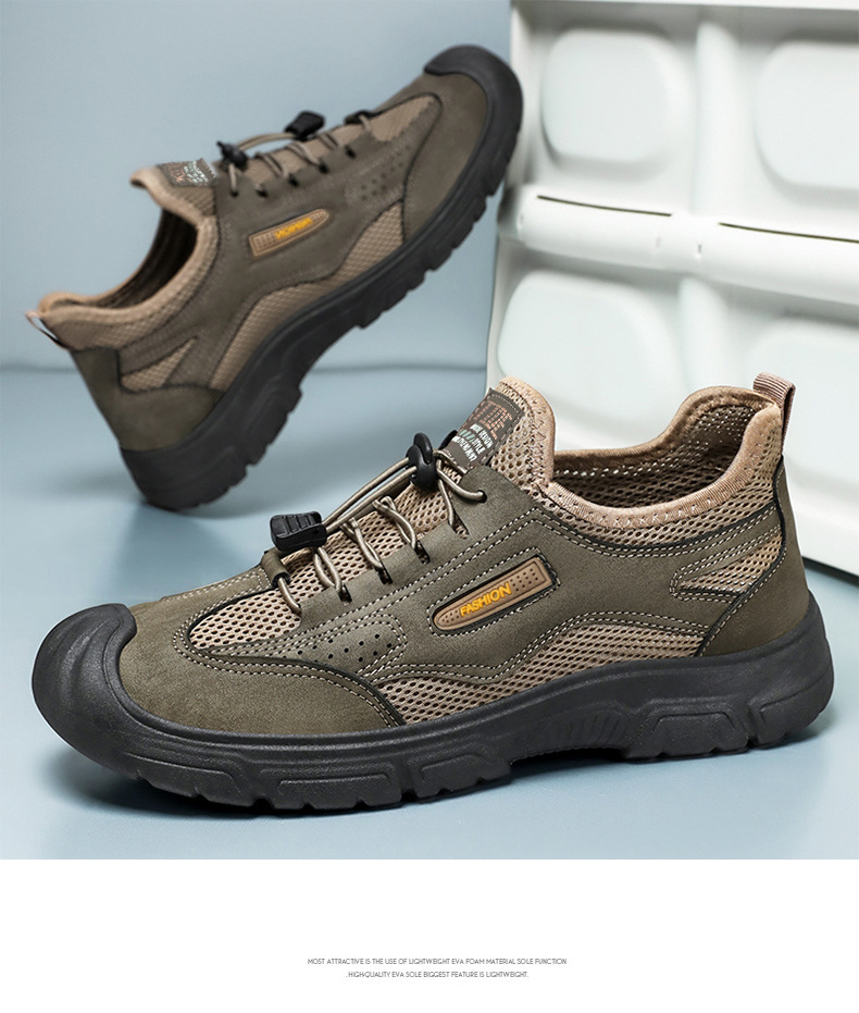 Atmungsaktive, leichte Outdoor-Freizeitschuhe für Herren aus Mesh detail 2
