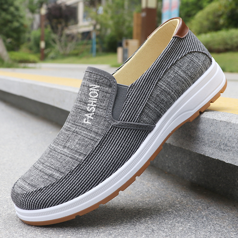 Atmungsaktive Canvas-Slip-On-Freizeitschuhe für Herren 3