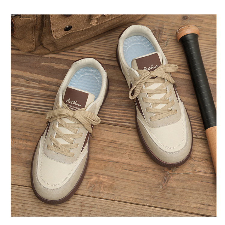 Sneakers casual da uomo stringate stile retrò con design colorblock detail 11
