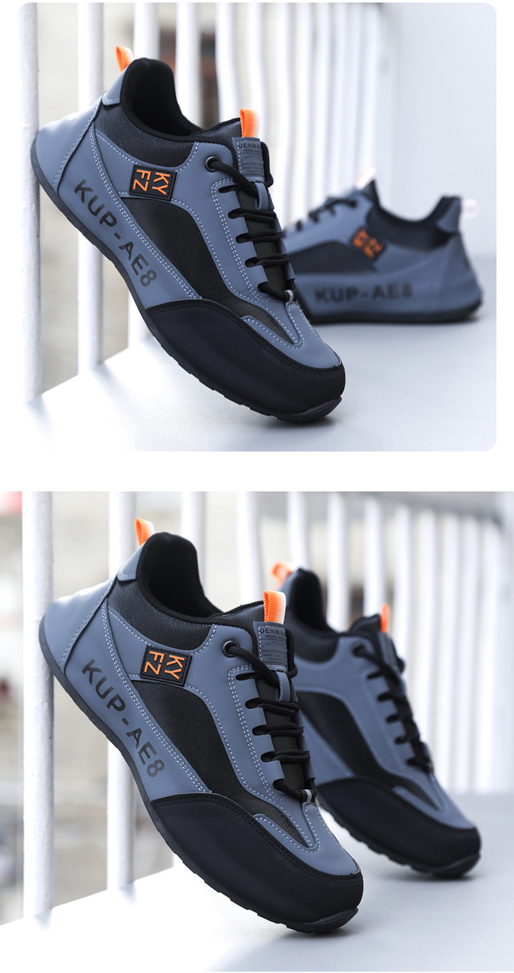 Men's Lightweight Colorblock Lace-Up Casual Shoes detail 4