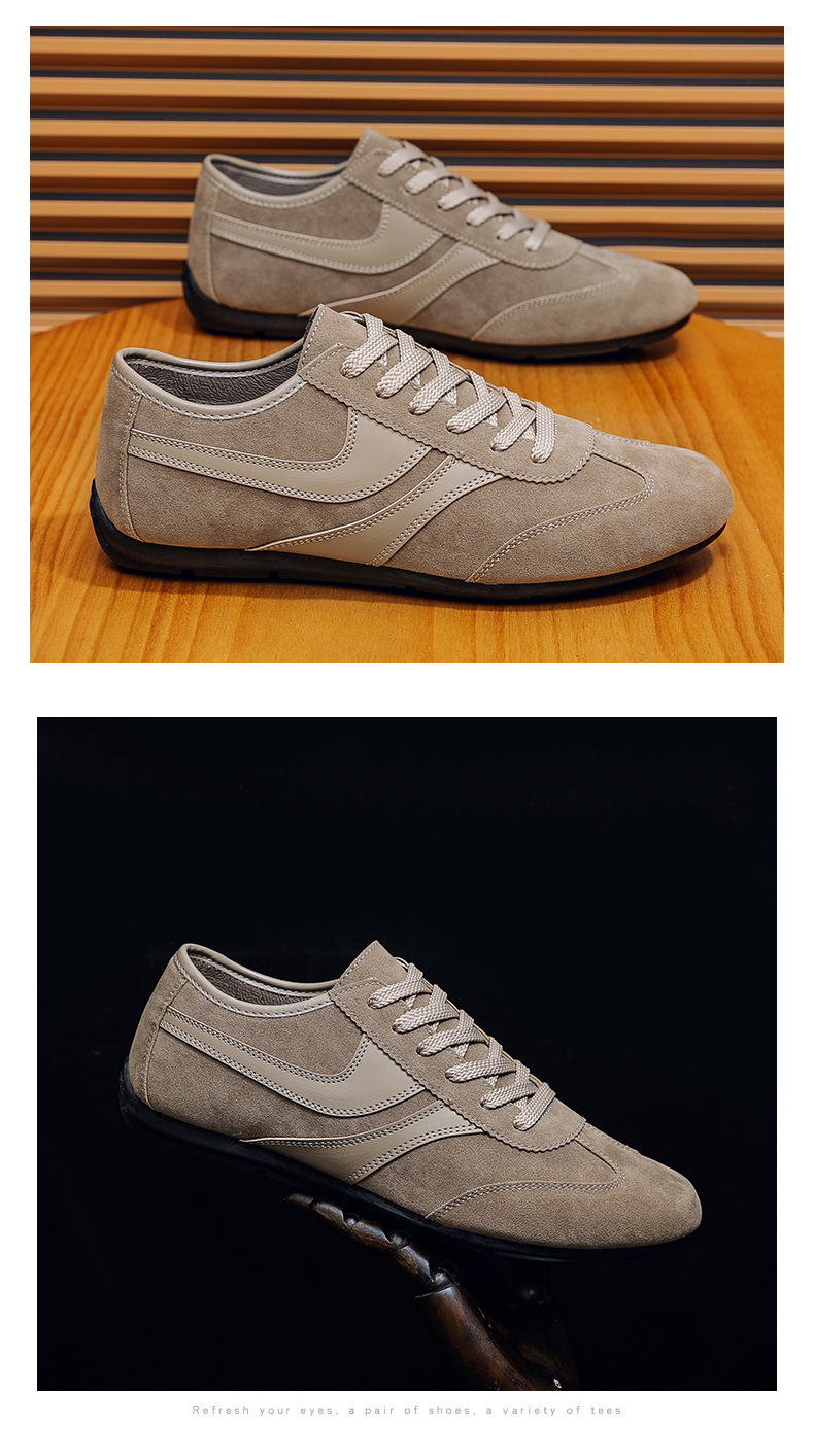 Klassische Herren-Freizeitschuhe aus Wildlederimitat mit Schnürung detail 14