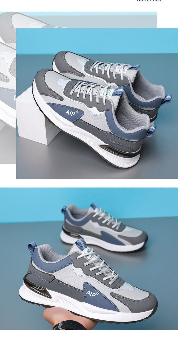 Chaussures casual pour homme à lacets et semelle amortissante color-block detail 1
