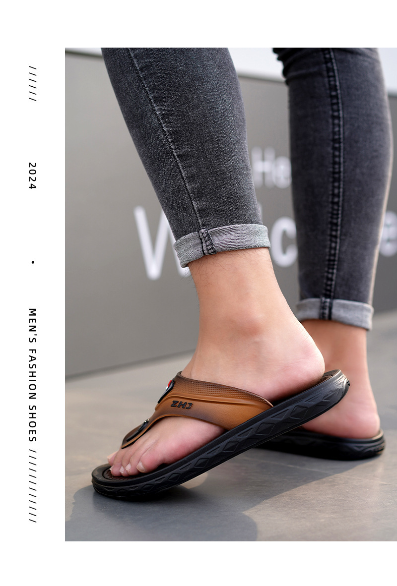 Lichte waterdichte strand-teenslippers voor heren detail 4