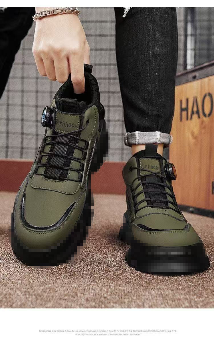 Stivali outdoor antiscivolo da uomo in pelle PU detail 6