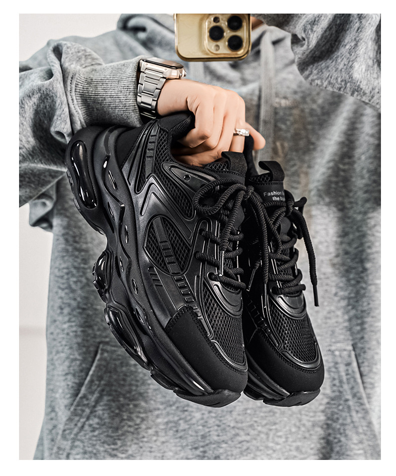 Chunky Dames Sneakers met Ademend Mesh en Plateauzool detail 15