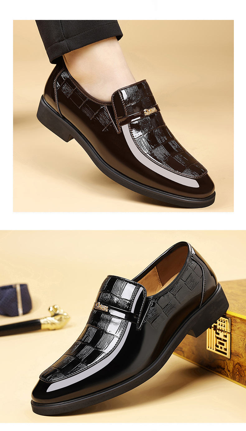 Nette instapschoenen voor heren van PU-leer detail 3