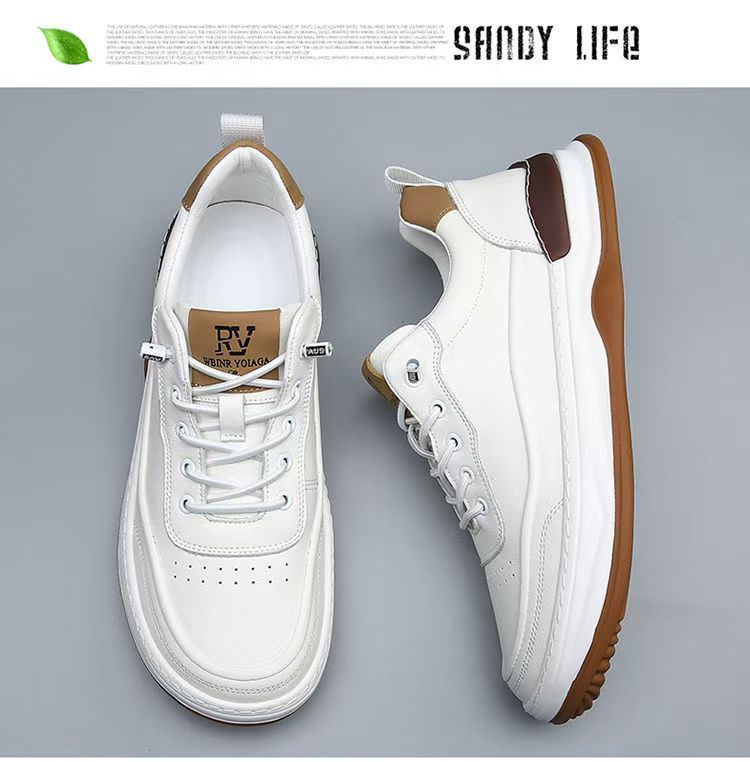 Scarpe casual da uomo traspiranti in pelle PU con lacci detail 2