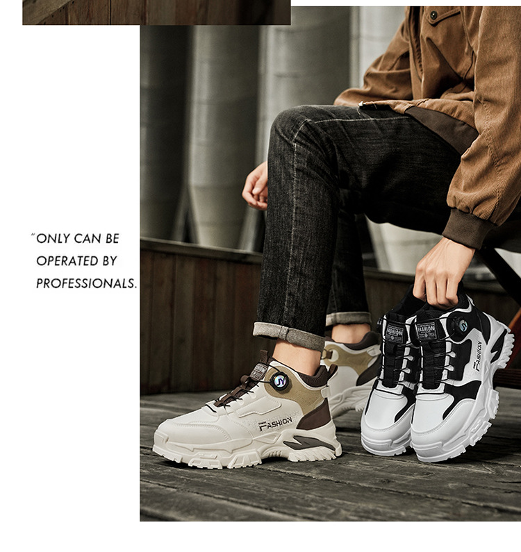Chaussures casual à plateforme antidérapantes pour homme style colorblock detail 3
