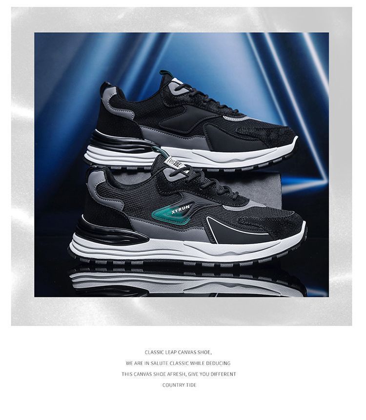 Atmungsaktive Mesh-Laufschuhe für Herren zum Schnüren detail 6